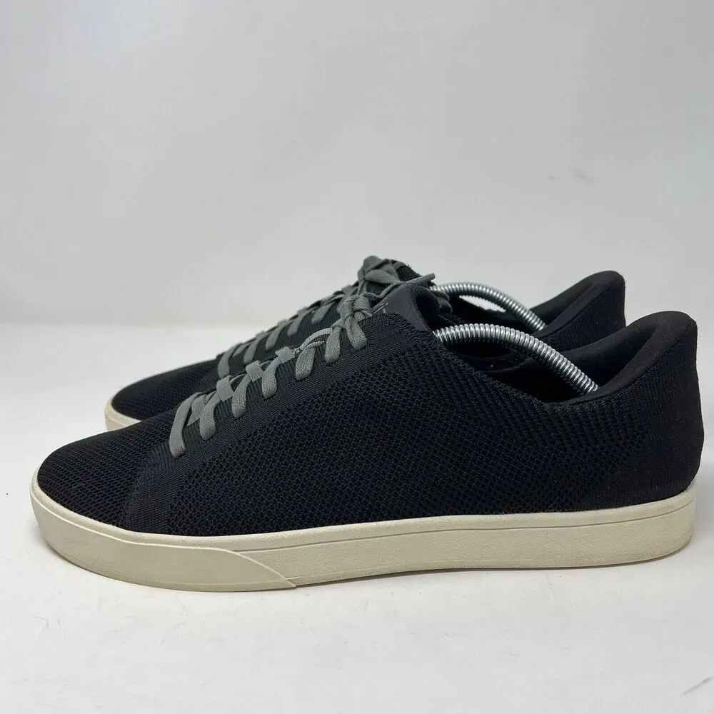 Kizik Irvine Men's Sz 11.5 Black Knit Slip On Hands Free Lace Up Sneakers.